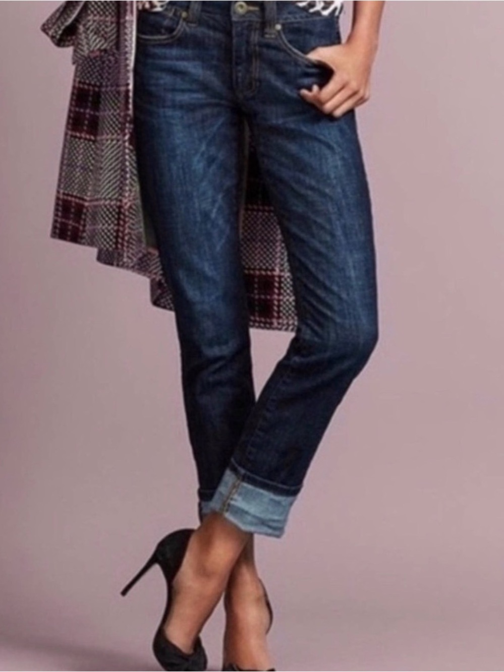 Cabi #3386 Dark Wash High Straight Women's Jeans - Classic Blue